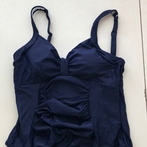 Navy one piece bathing suite